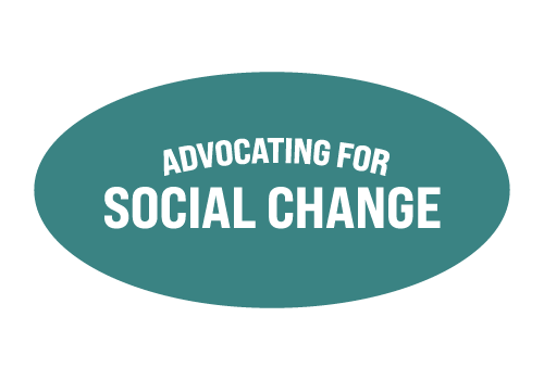 Advocating for Social Change sticker.