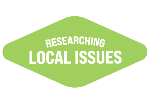 Researching Local Issues sticker